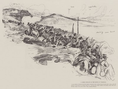 A Greek Rifle-Pit at the Battle of Velestino by Henry Charles Seppings Wright